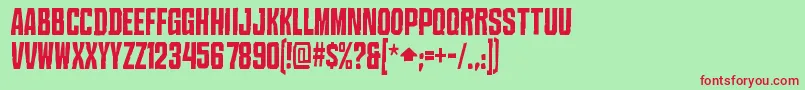 CroteauRegular Font – Red Fonts on Green Background