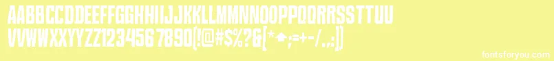 フォントCroteauRegular – 黄色い背景に白い文字