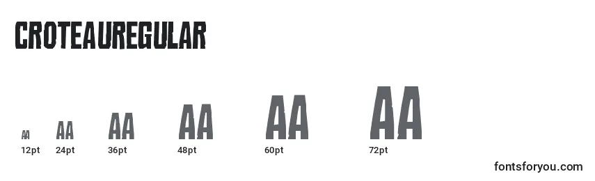 CroteauRegular Font Sizes