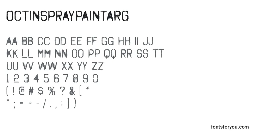 Шрифт OctinSpraypaintARg – алфавит, цифры, специальные символы