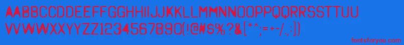 OctinSpraypaintARg Font – Red Fonts on Blue Background