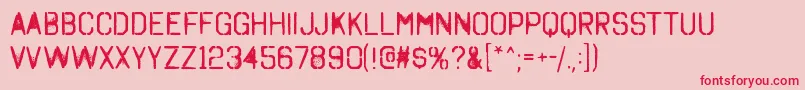 OctinSpraypaintARg Font – Red Fonts on Pink Background