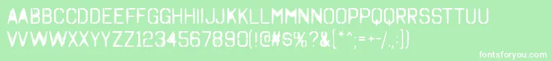 OctinSpraypaintARg Font – White Fonts on Green Background