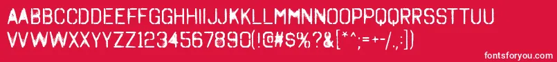 OctinSpraypaintARg Font – White Fonts on Red Background