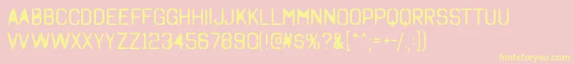OctinSpraypaintARg Font – Yellow Fonts on Pink Background