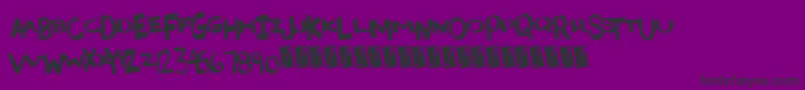 Madcaps Font – Black Fonts on Purple Background