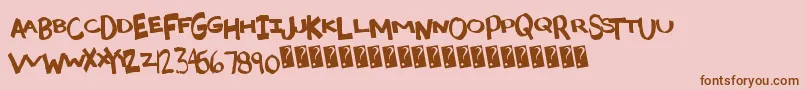 Madcaps Font – Brown Fonts on Pink Background