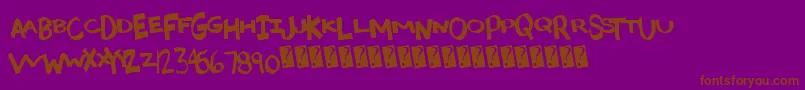 Madcaps Font – Brown Fonts on Purple Background