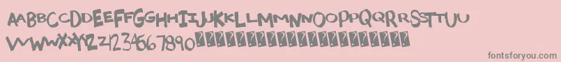 Madcaps Font – Gray Fonts on Pink Background