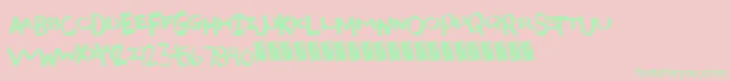 Madcaps Font – Green Fonts on Pink Background