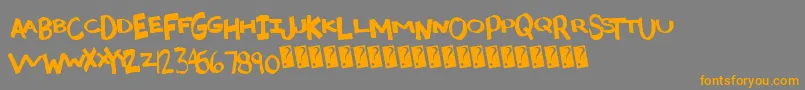 Madcaps Font – Orange Fonts on Gray Background