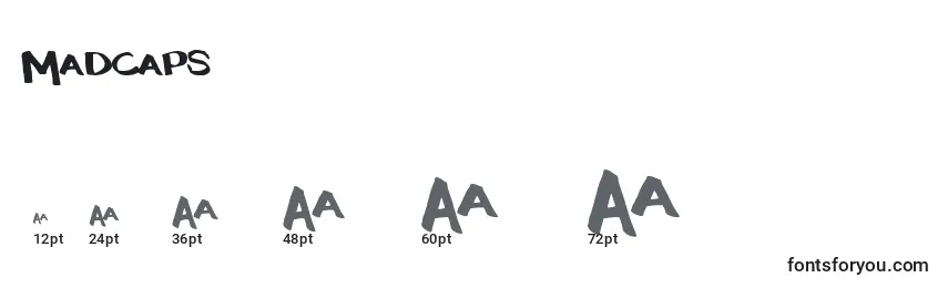 Madcaps Font Sizes