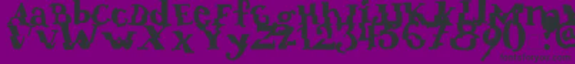 Verrutscht Font – Black Fonts on Purple Background