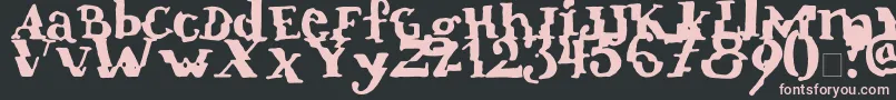 Шрифт Verrutscht – розовые шрифты на чёрном фоне