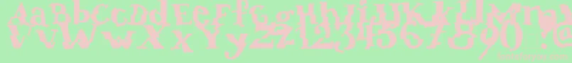 Verrutscht Font – Pink Fonts on Green Background