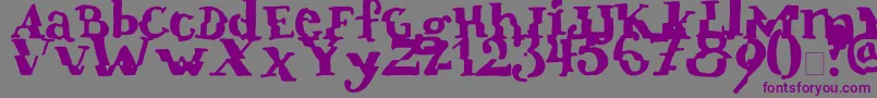 Verrutscht-fontti – violetit fontit harmaalla taustalla