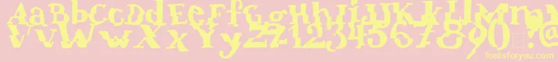 Verrutscht Font – Yellow Fonts on Pink Background