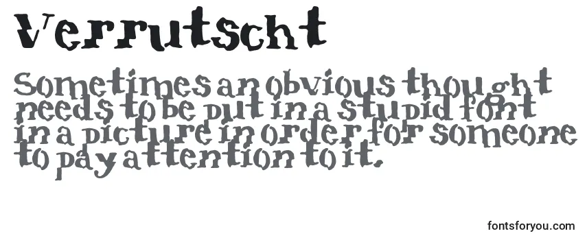 Reseña de la fuente Verrutscht
