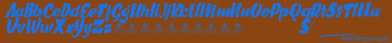 More about GreatCitiesPersonalUse Font GreatCitiesPersonalUse Font – Blue Fonts on Brown Background
