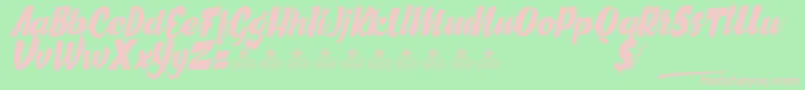 GreatCitiesPersonalUse Font – Pink Fonts on Green Background