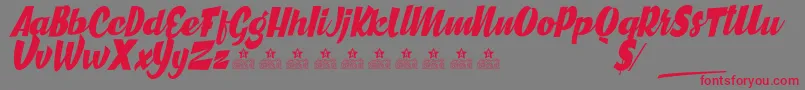 GreatCitiesPersonalUse Font – Red Fonts on Gray Background