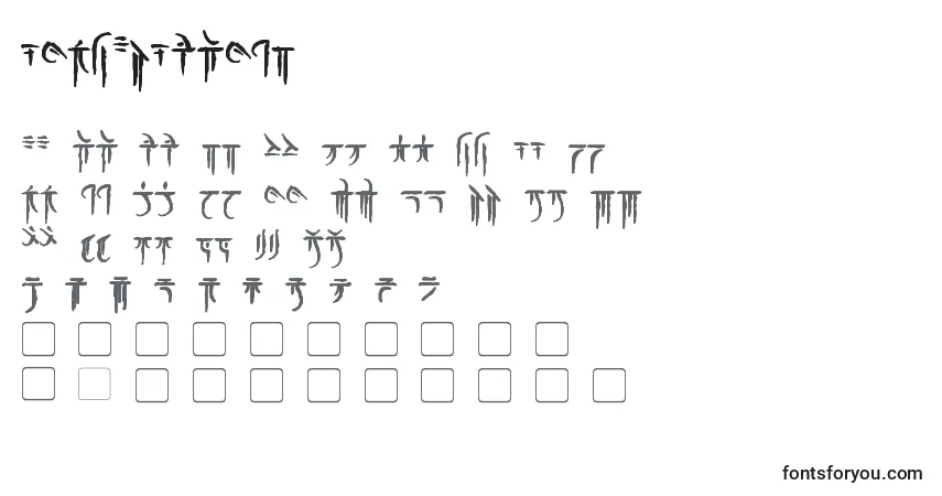 Шрифт IokharicBold – алфавит, цифры, специальные символы