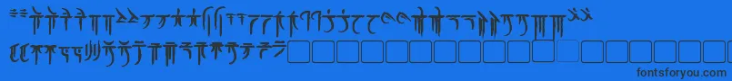 Шрифт IokharicBold – чёрные шрифты на синем фоне