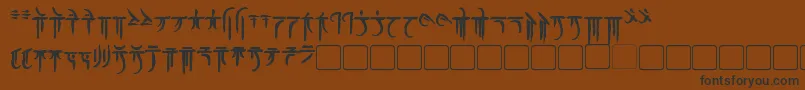 IokharicBold-fontti – mustat fontit ruskealla taustalla