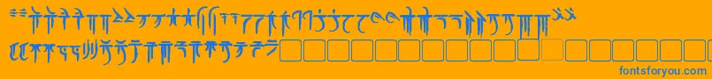 Шрифт IokharicBold – синие шрифты на оранжевом фоне