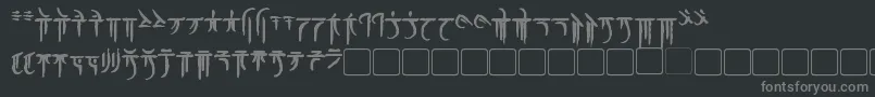 Czcionka IokharicBold – szare czcionki na czarnym tle