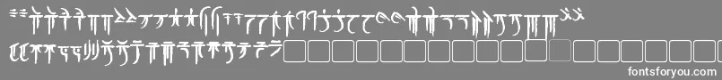 Шрифт IokharicBold – белые шрифты на сером фоне