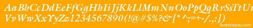 GarethBolditalic Font – White Fonts on Orange Background