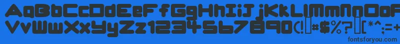 Ursabrushsans Font – Black Fonts on Blue Background