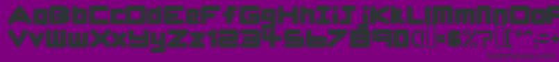 Шрифт Ursabrushsans – чёрные шрифты на фиолетовом фоне