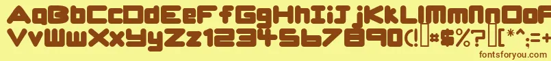 Ursabrushsans Font – Brown Fonts on Yellow Background