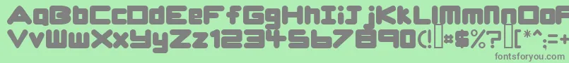 Ursabrushsans Font – Gray Fonts on Green Background