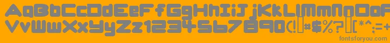 Ursabrushsans Font – Gray Fonts on Orange Background