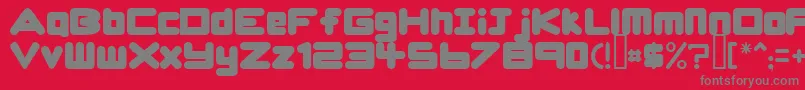 Ursabrushsans Font – Gray Fonts on Red Background