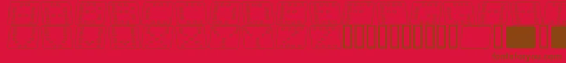 DominoFladKursivOmrids Font – Brown Fonts on Red Background