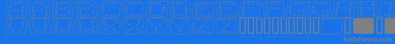 DominoFladKursivOmrids Font – Gray Fonts on Blue Background