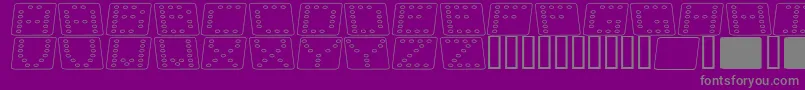 DominoFladKursivOmrids Font – Gray Fonts on Purple Background