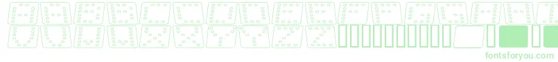 DominoFladKursivOmrids-Schriftart – Grüne Schriften