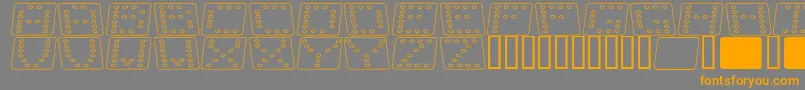 DominoFladKursivOmrids Font – Orange Fonts on Gray Background
