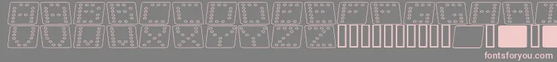 DominoFladKursivOmrids Font – Pink Fonts on Gray Background
