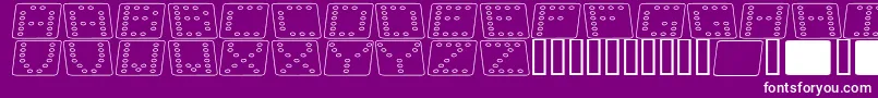 DominoFladKursivOmrids Font – White Fonts on Purple Background