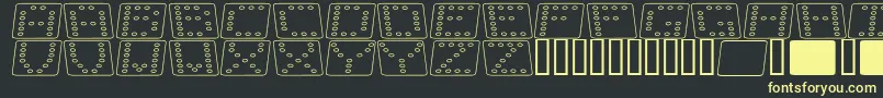 Police DominoFladKursivOmrids – polices jaunes sur fond noir