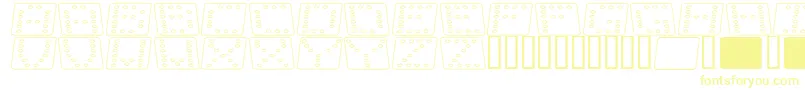 DominoFladKursivOmrids-Schriftart – Gelbe Schriften