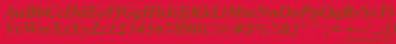 LifeBoldItalicBt Font – Brown Fonts on Red Background