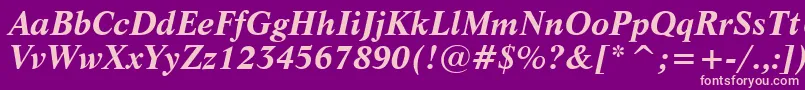 LifeBoldItalicBt Font – Pink Fonts on Purple Background