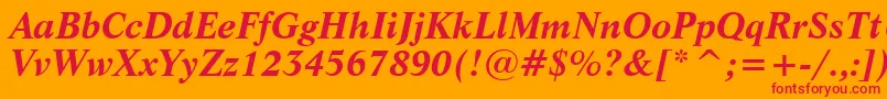 Шрифт LifeBoldItalicBt – красные шрифты на оранжевом фоне